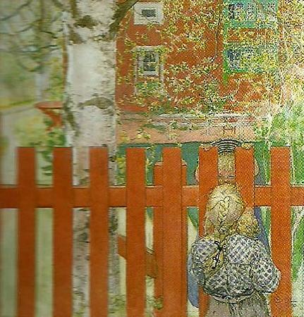 staketet-vid staketet, Carl Larsson